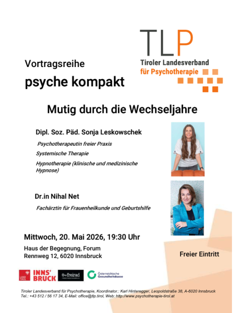 Plakat zur Vortragsreihe psyche kompakt